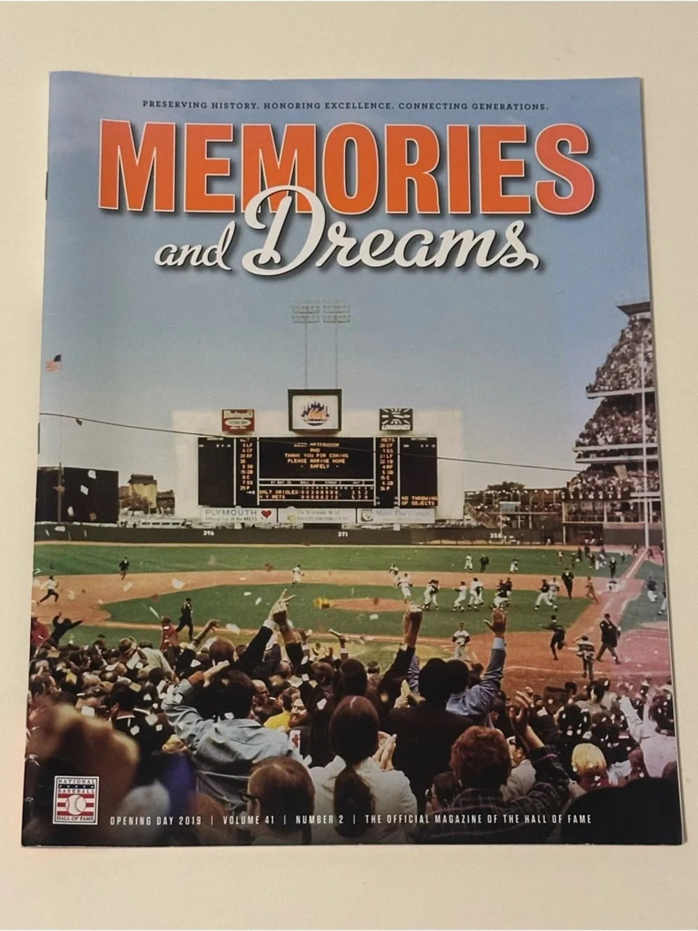 National Baseball Hall of Fame Memories & Dreams Magazine Opening Day 2019 41-2